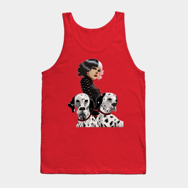 CRUELLA Tank Top by CG Fan Art